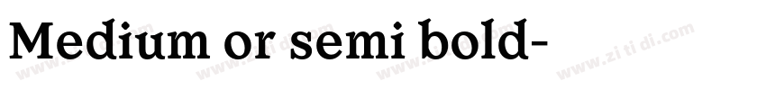Medium or semi bold字体转换